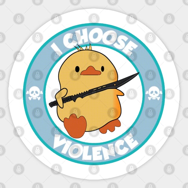 Funny Duck I Choose Violence <> Graphic Design Sticker by RajaSukses